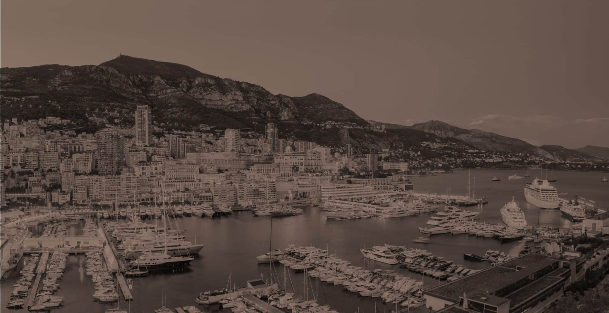 Brown Panoramic sea view overlooking Port Hercules in Monaco Coletti Real Estate